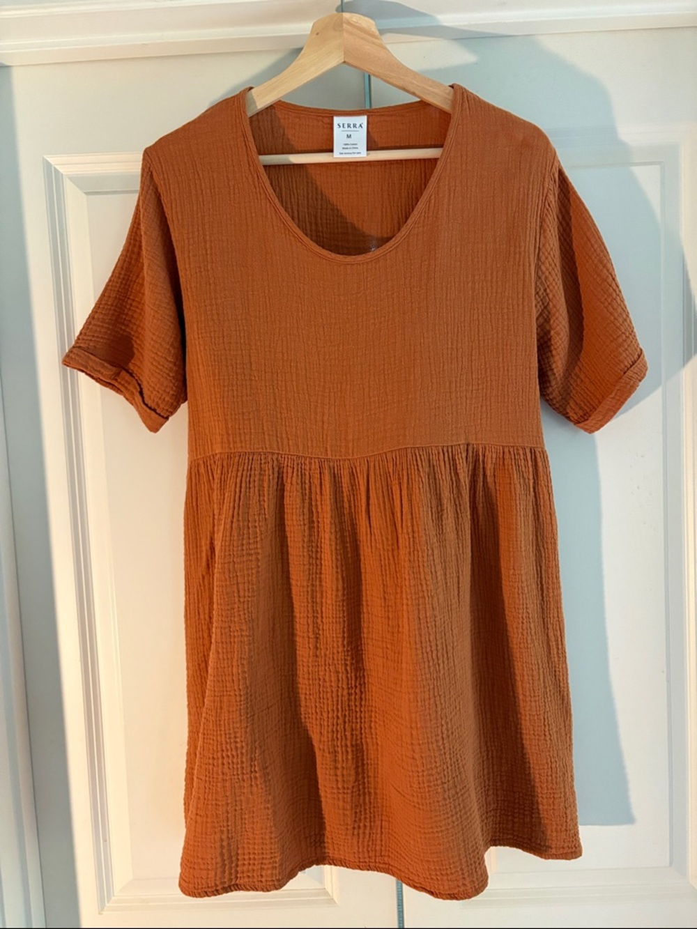 Summer Midi Dress in Rust